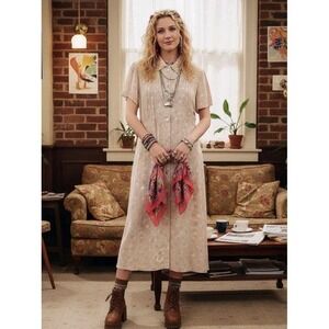 Vintage 90s American Eagle Outfitters Floral Button Dress Size 12 Cottage Core